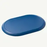 A smooth, oval-shaped blue silicone mat.