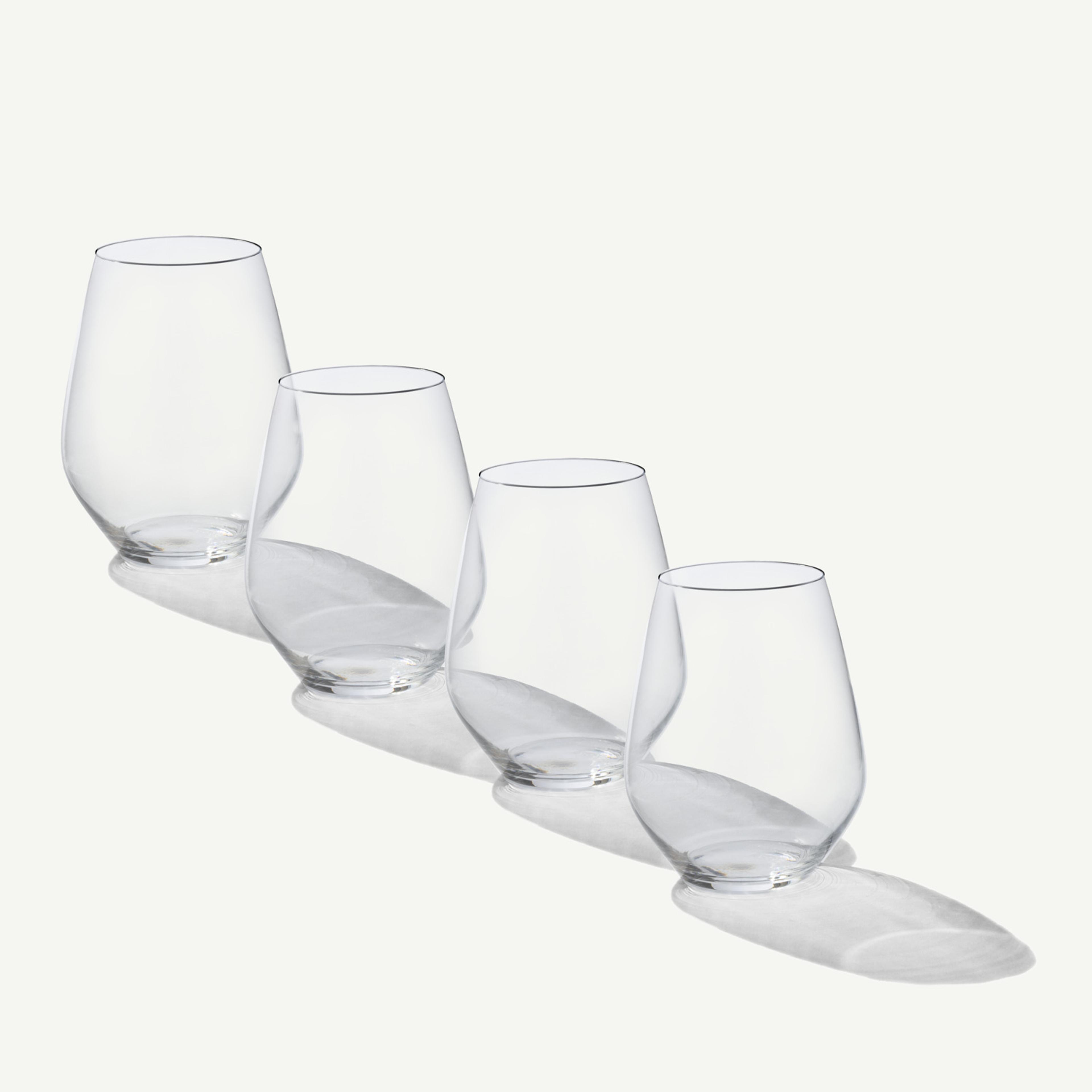 Made In Crystal Stemless Wine Glasses (Set of 4)