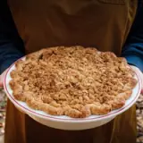 pie dish red rim lifestyle image