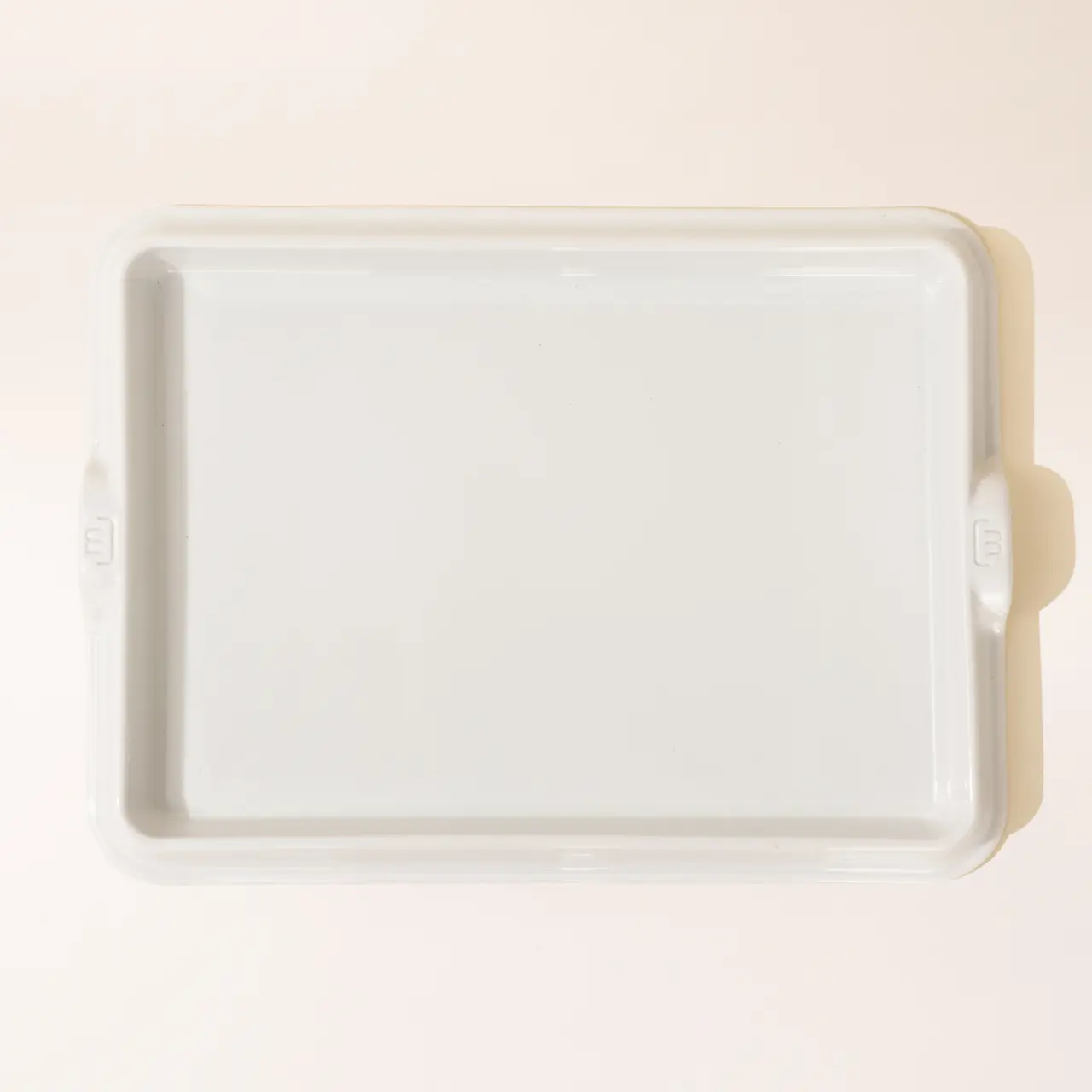 White porcelain baking slab