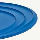 Blue nesting bowls are displayed in progressively larger sizes.