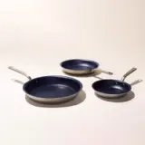 harbour blue non stick frying pan 3 piece set image