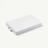 A white rectangular plastic container with a lid.