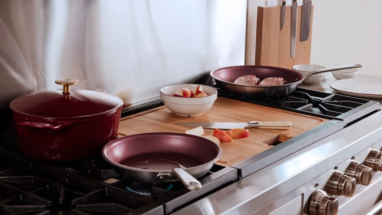 fall collection ruby red cookware
