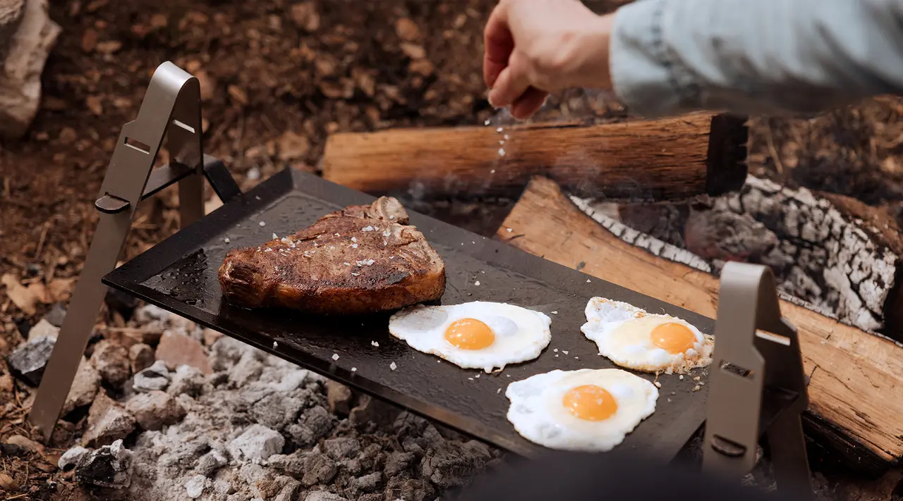 griddle steak and eggs