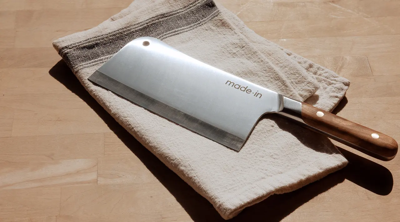 cleaver on countertop