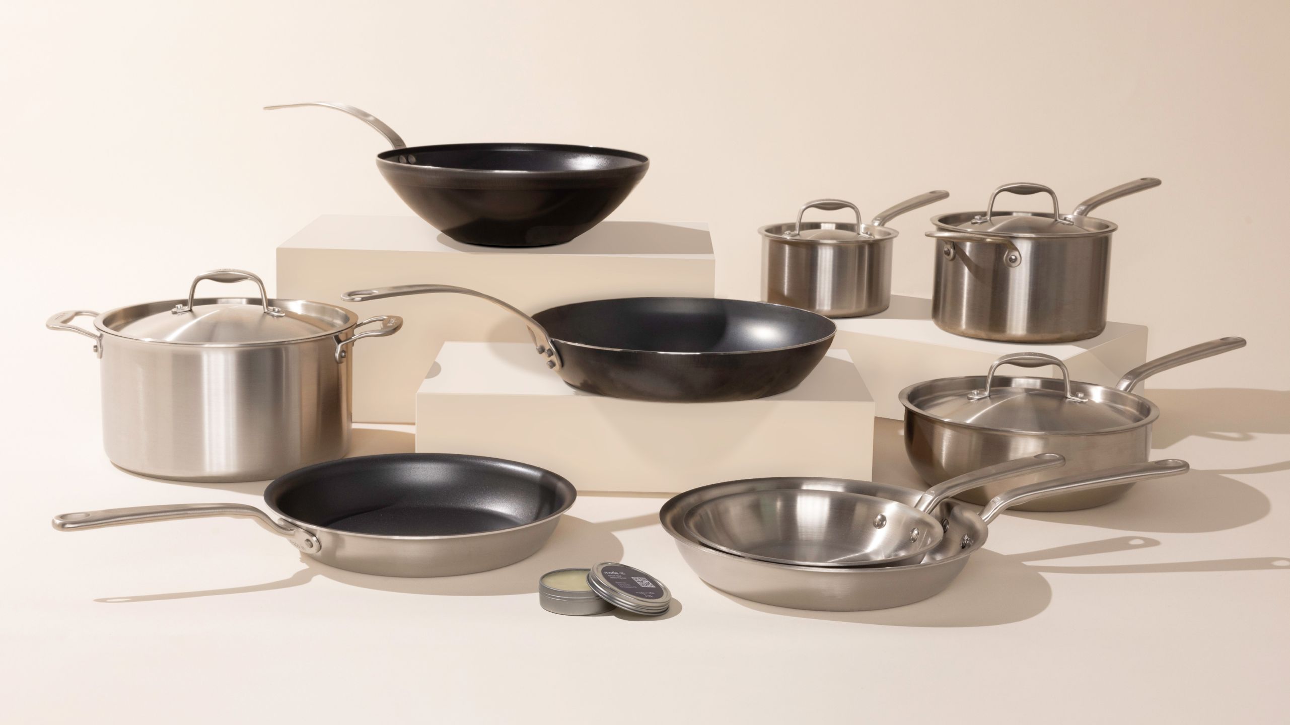 Denmark Tools for Cooks 10 Piece Monaco Nonstick Aluminum Cookware Pots  Pans Set, Black 