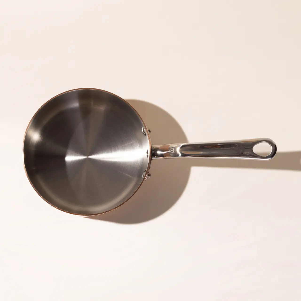 Copper, 1-5/8 Qt Saucier Pan Without Lid, 7.87 Diameter