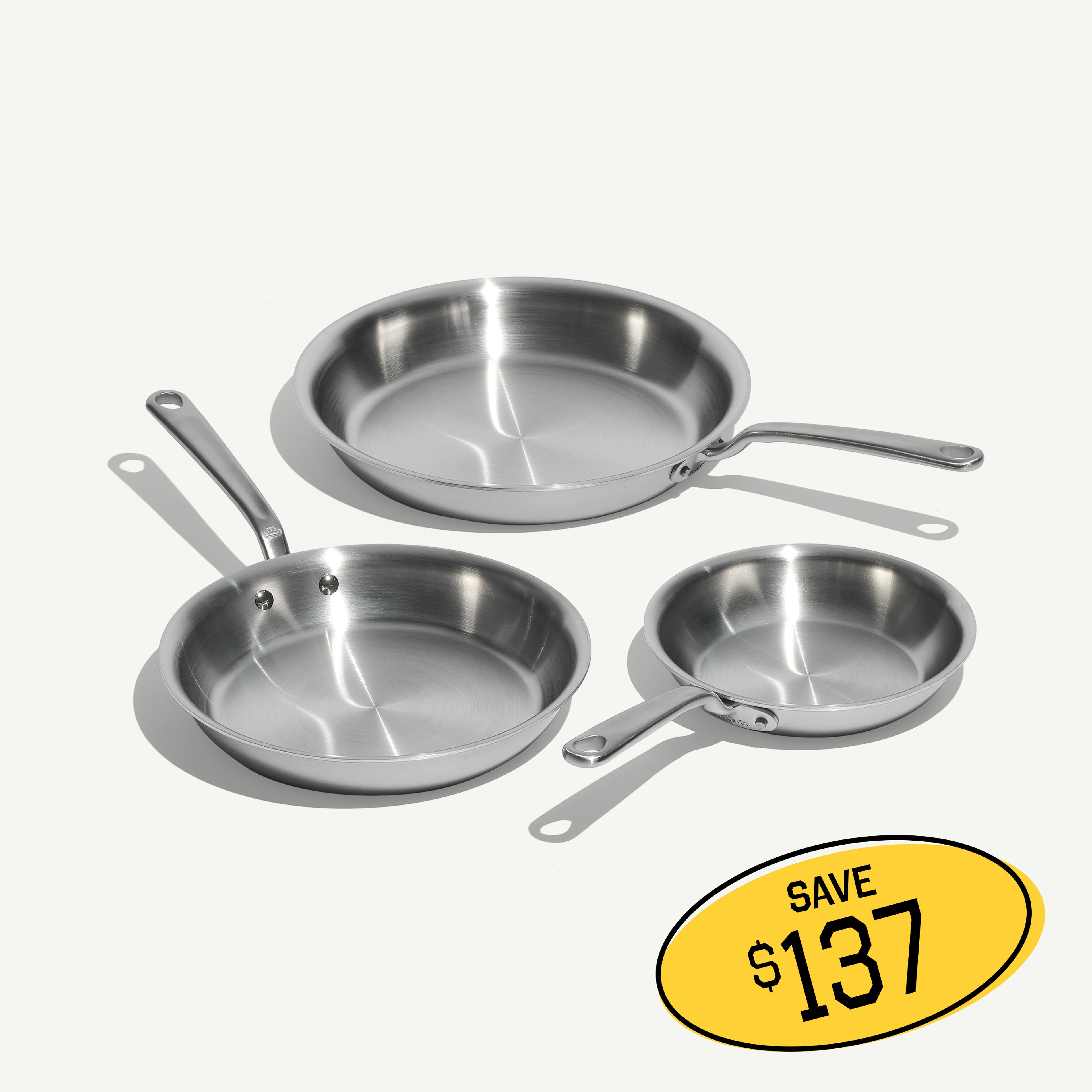 Stainless Clad Frying Pan Set
