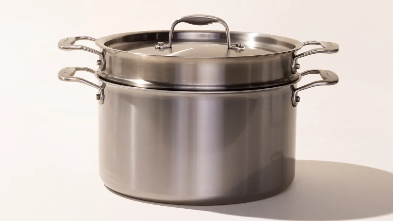 stainless steel stock pot pasta insert 16x9 image