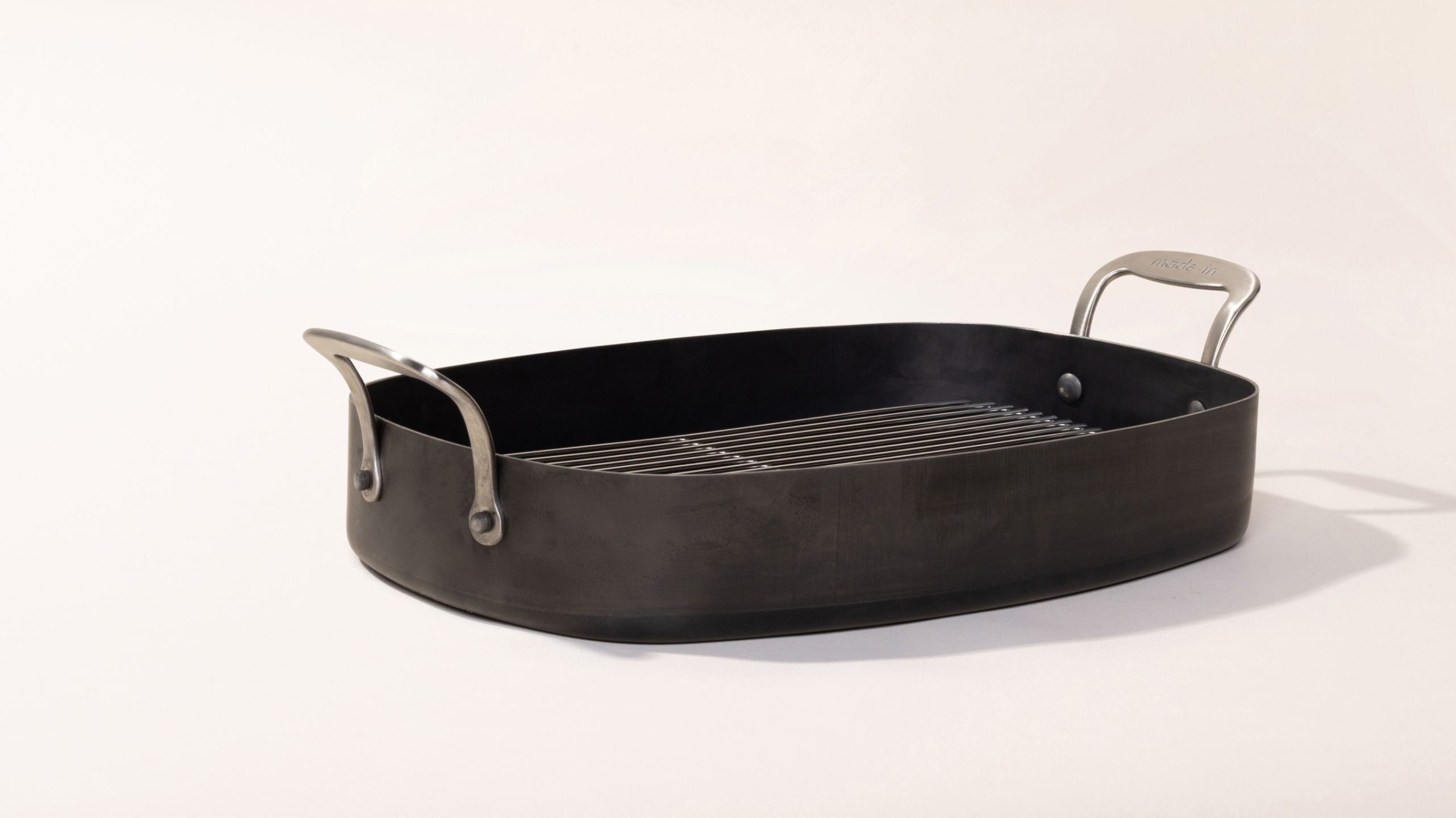 Premium Stainless Steel Roasting Pan with Rack, 18 inch