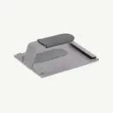 A gray plastic tool with a flat base and a raised handle, designed for scraping or smoothing surfaces.