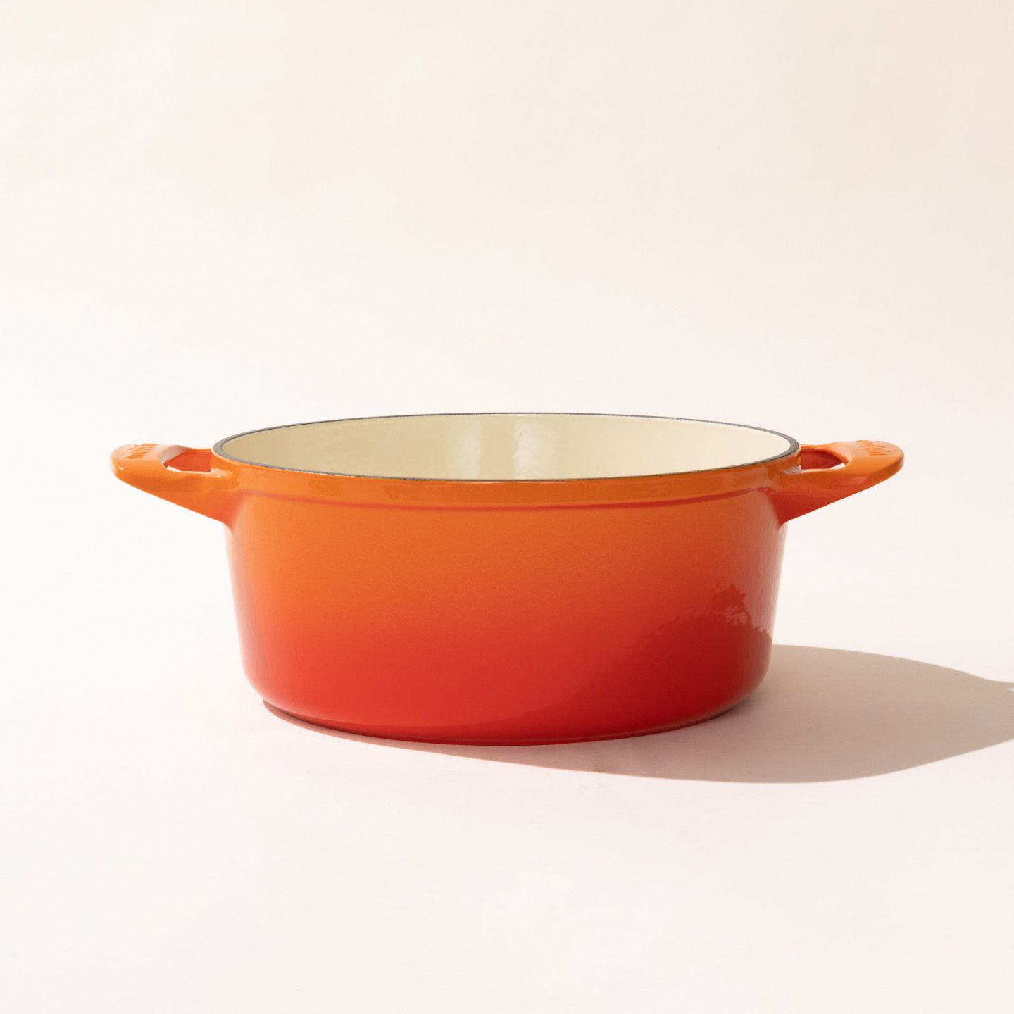 FOOD NETWORK CAST IRON ENAMEL POT DUTCH OVEN 3.5 QT ORANGE