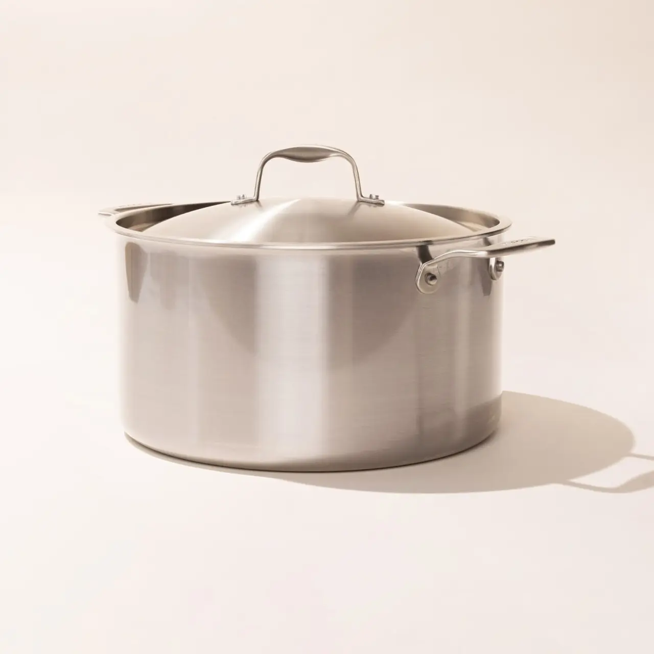 stainless steel stock pot 12 qt angle with lid image