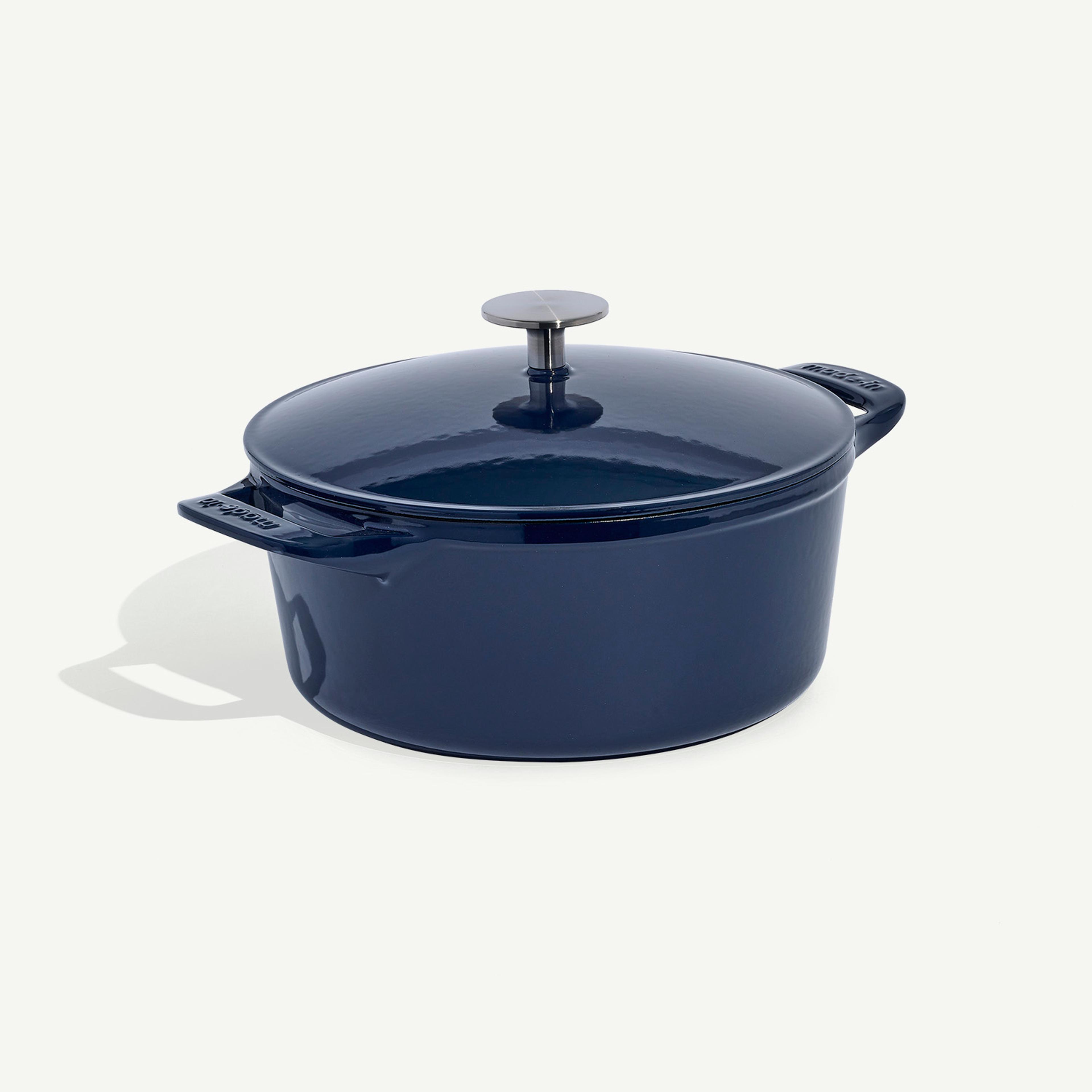Enameled Cast Iron Dutch Oven 5.5 QT Harbour Blue - Made In