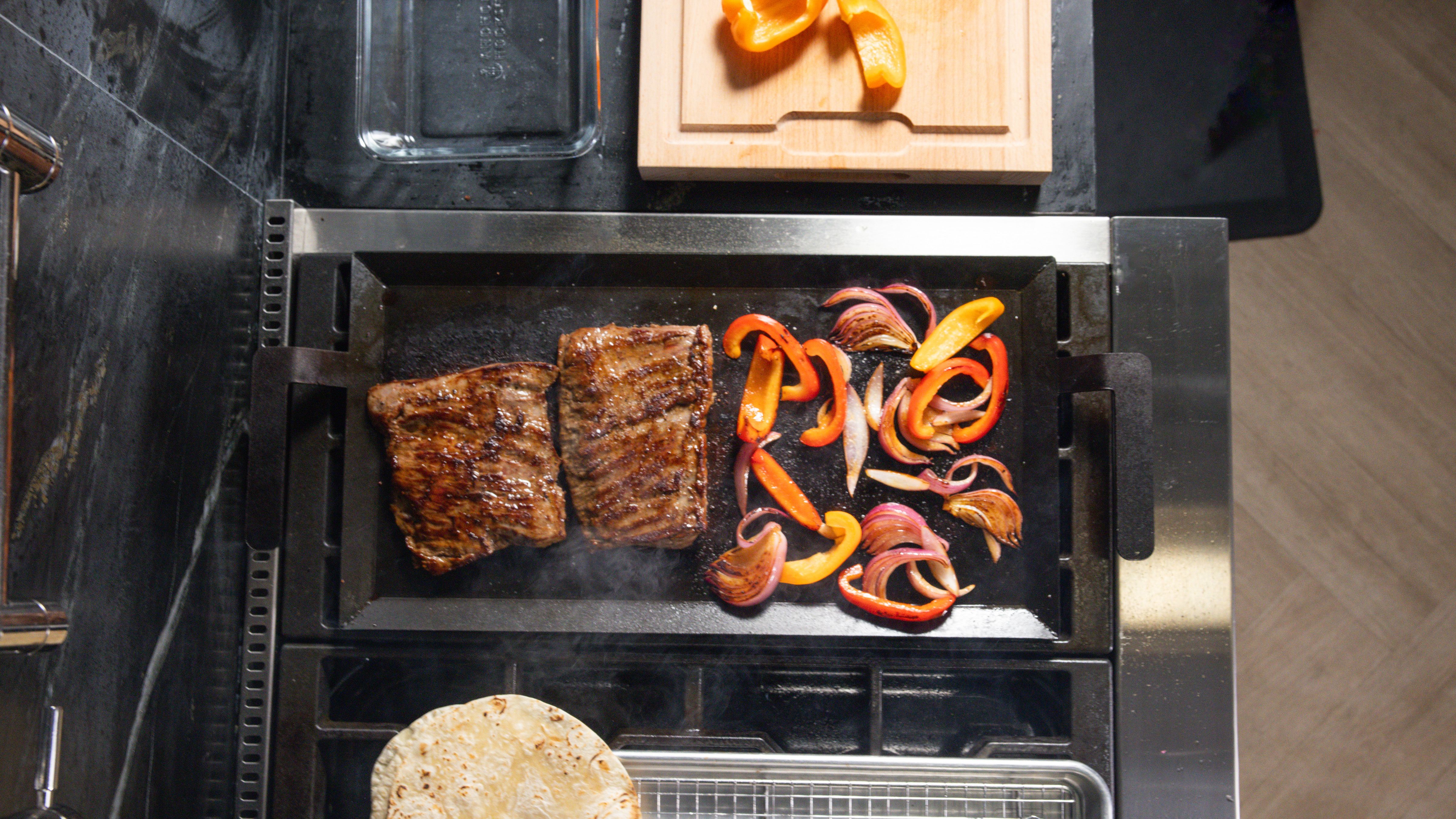 The Made In Carbon Steel Griddle Trio Can Cook it All—and Fast