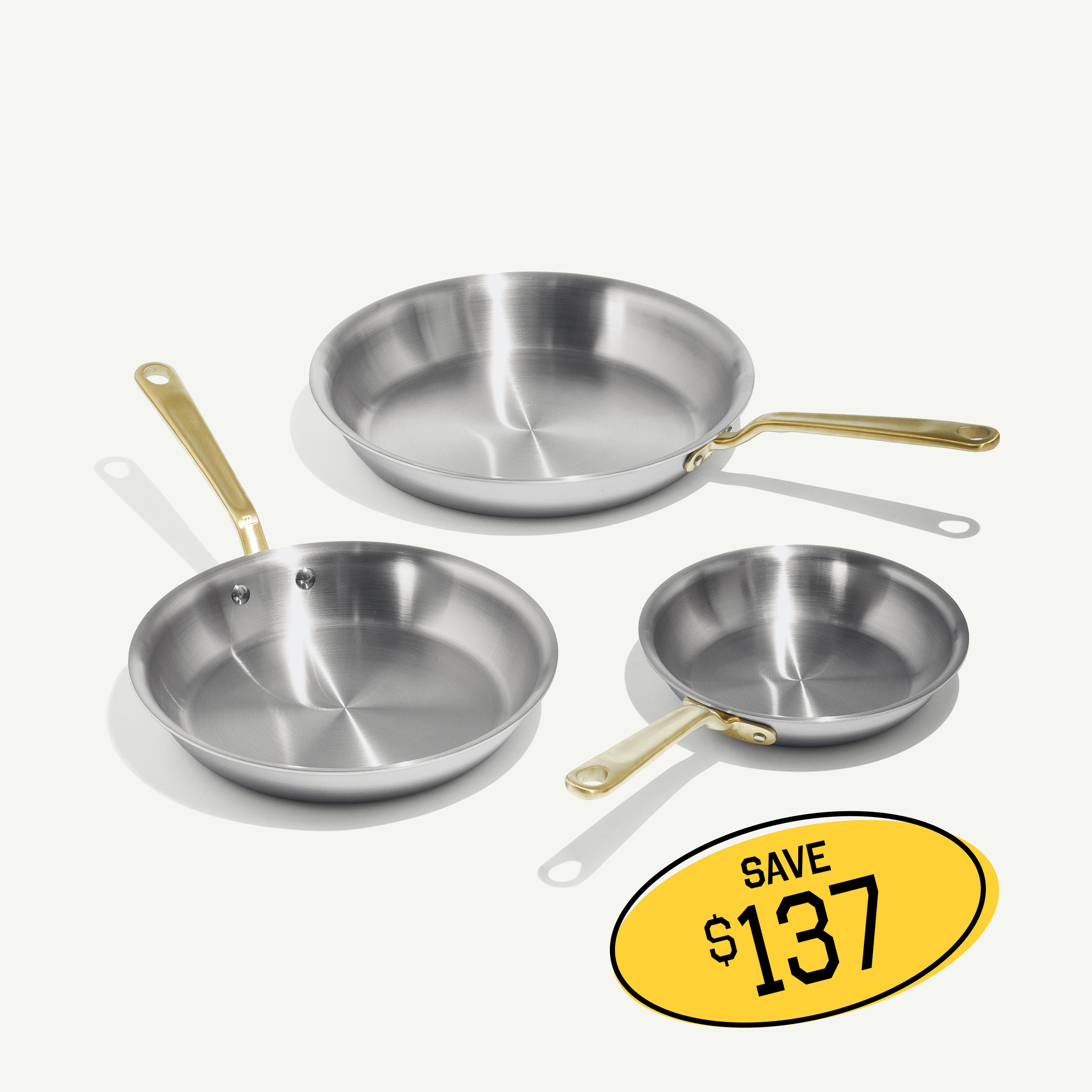 Stainless Clad Frying Pan Set