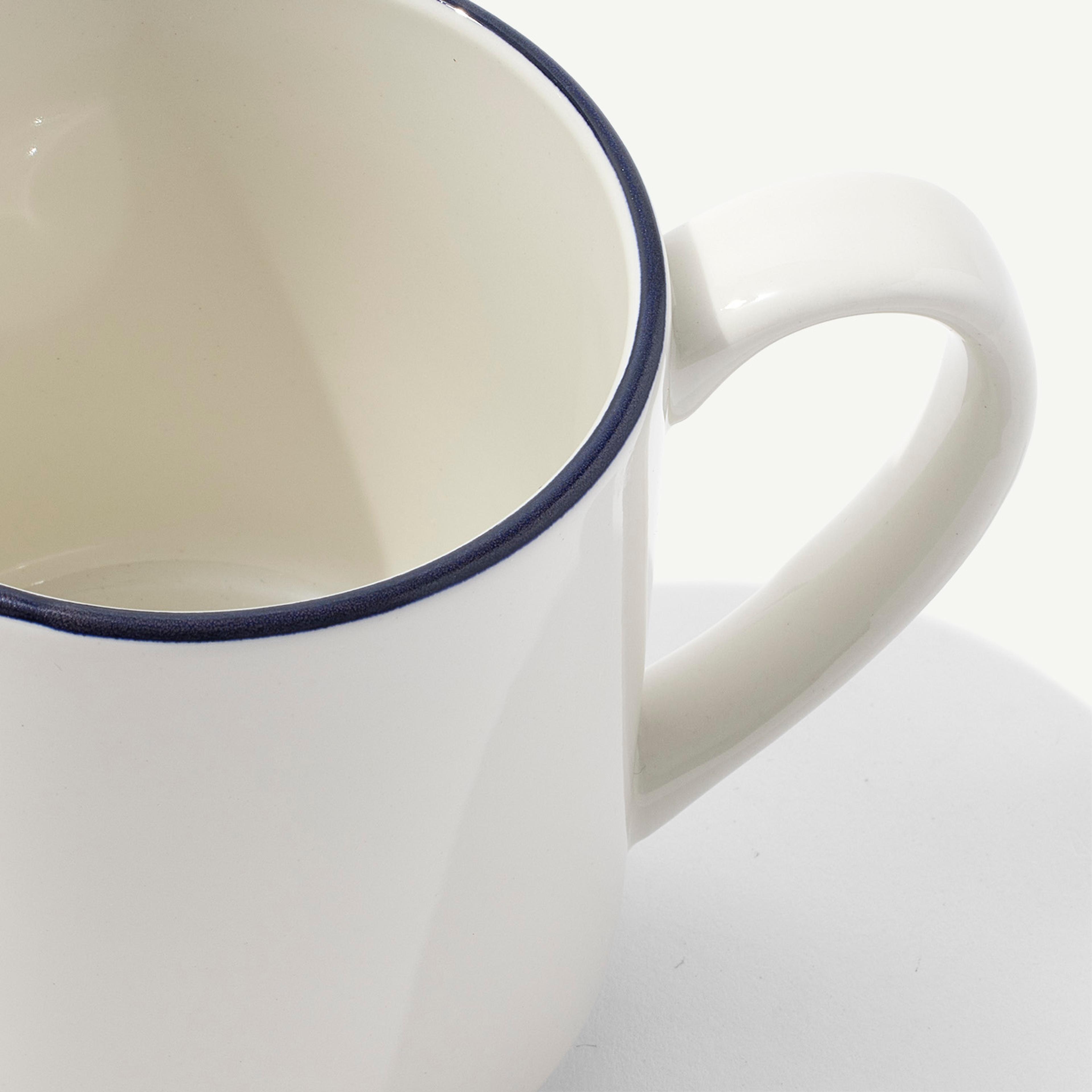 Made In Cookware Coffee Mug, Set of 4 - Blue Rim