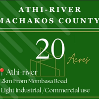 20 Acres — First Row Mombasa Road, Athi River For Sale— KES 42M per Acre