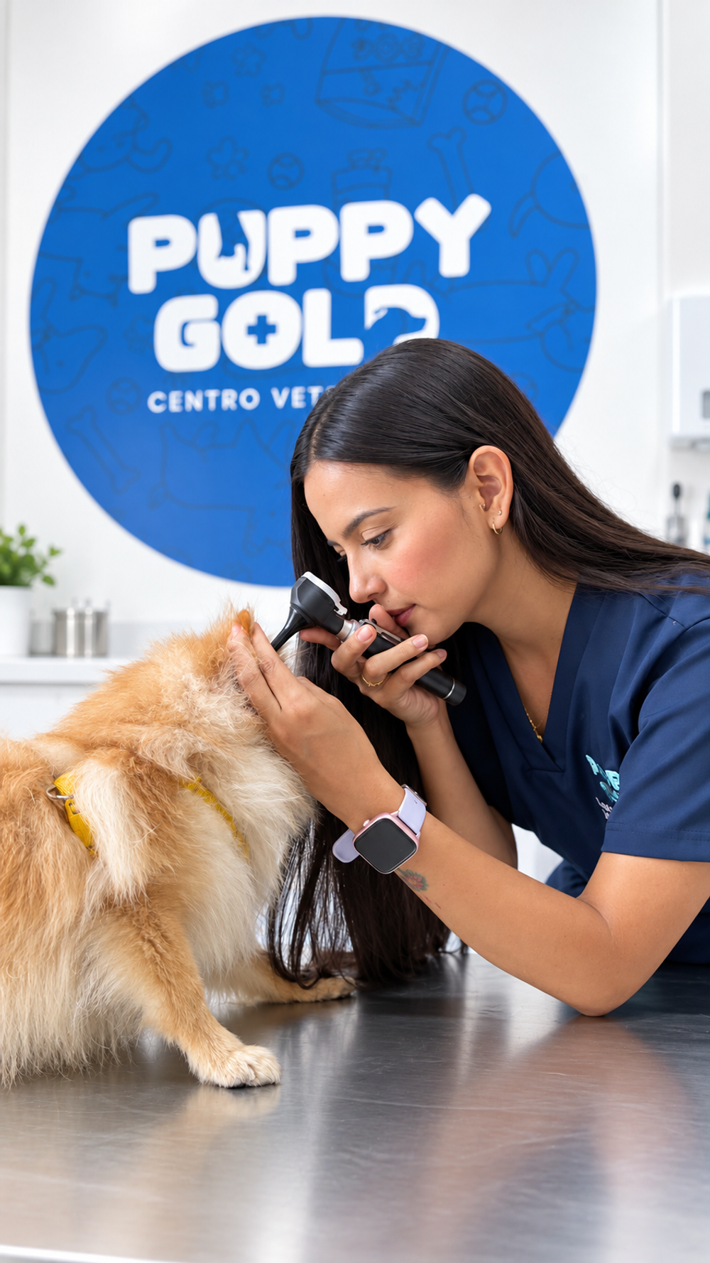 Consulta veterinaria con un beagle