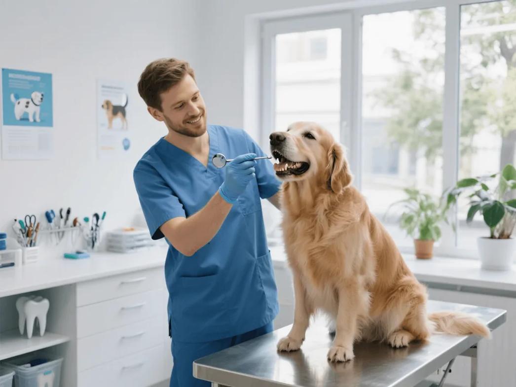 Revisión dental de un perro