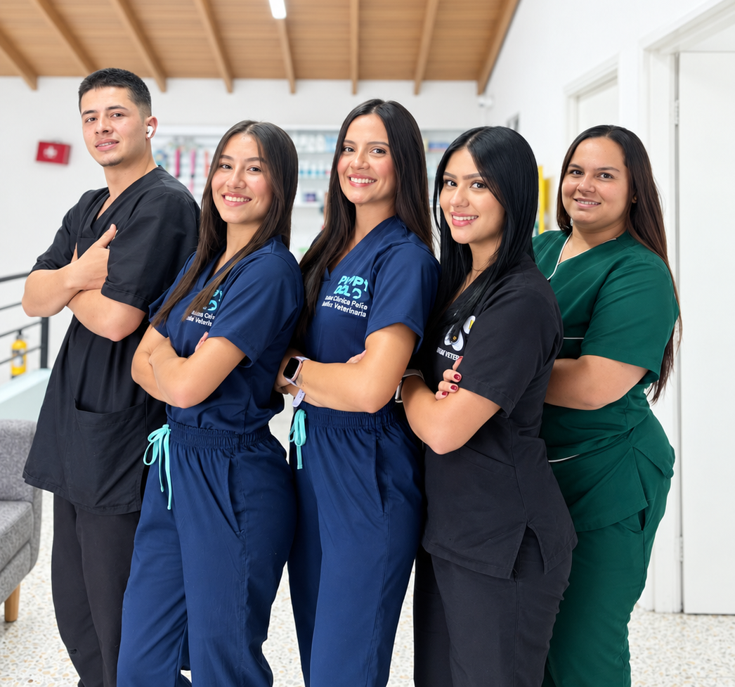 Equipo de Puppy Gold en la clínica