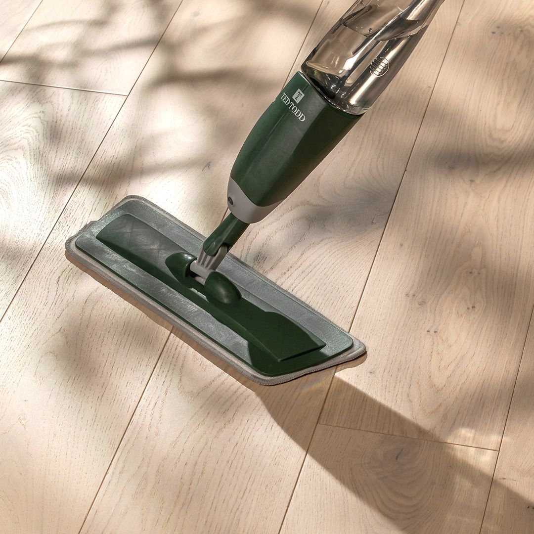 TedTodd mop being used over wood flooring