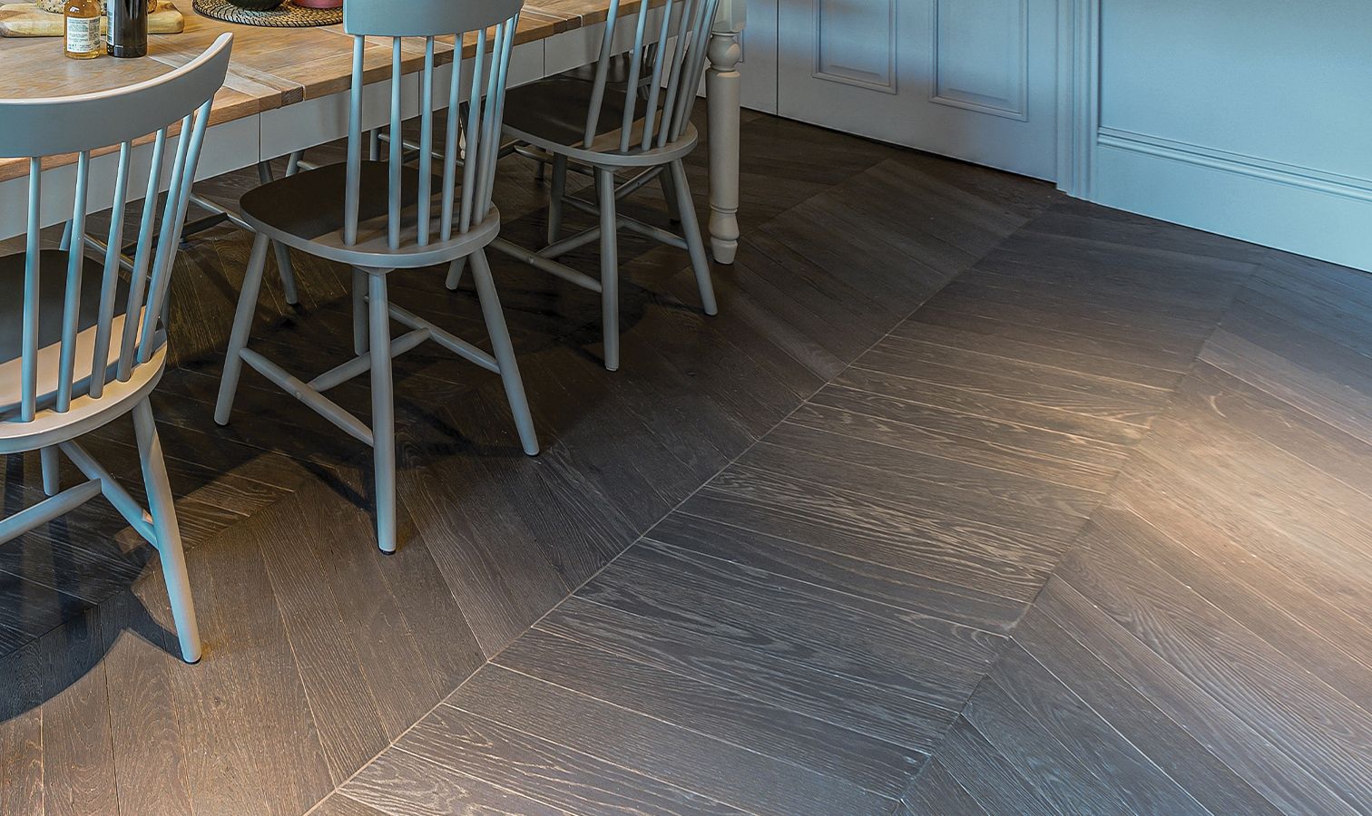 Stonewash Chevron in a room setting