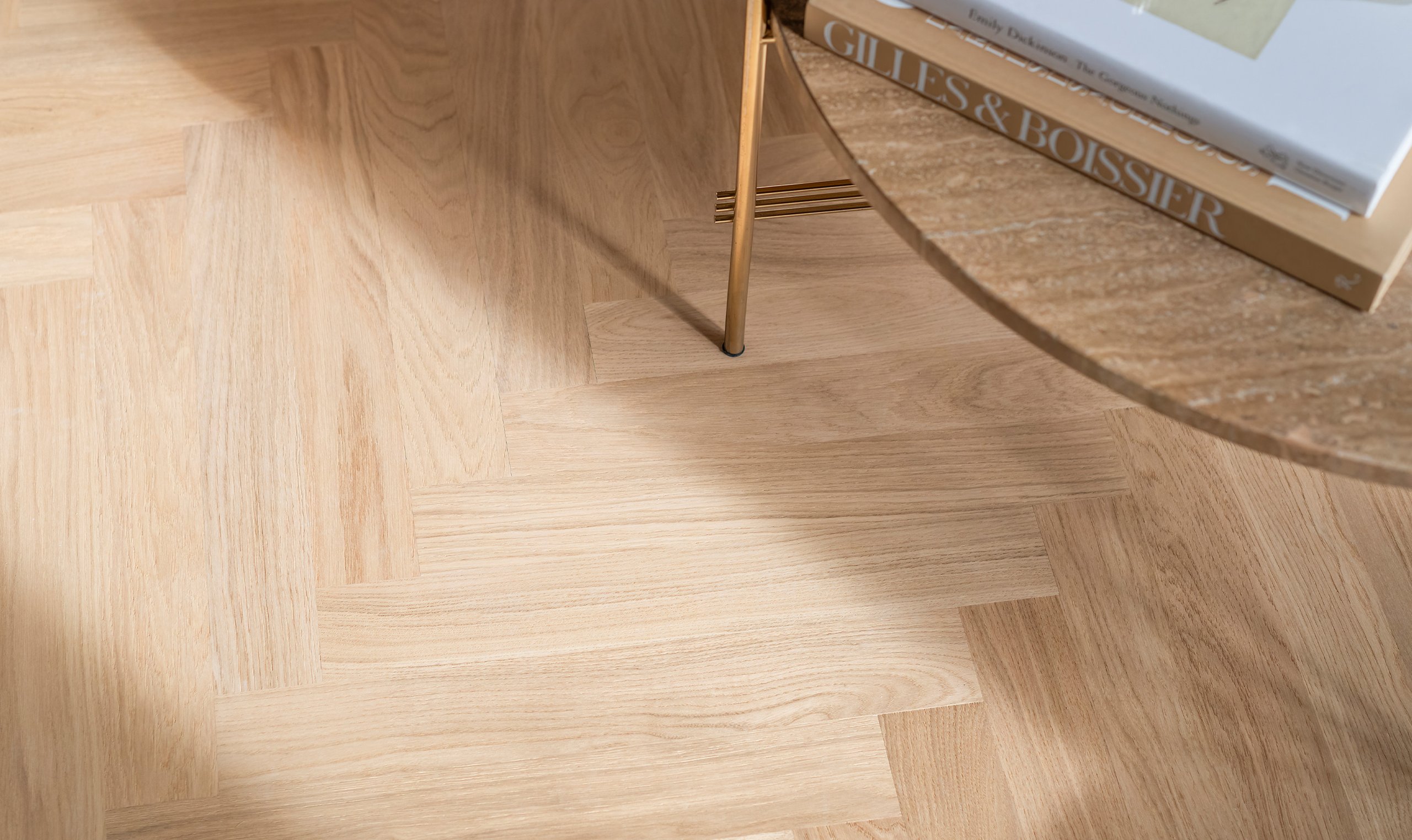 Motcombs Narrow Herringbone in a room setting, close-up