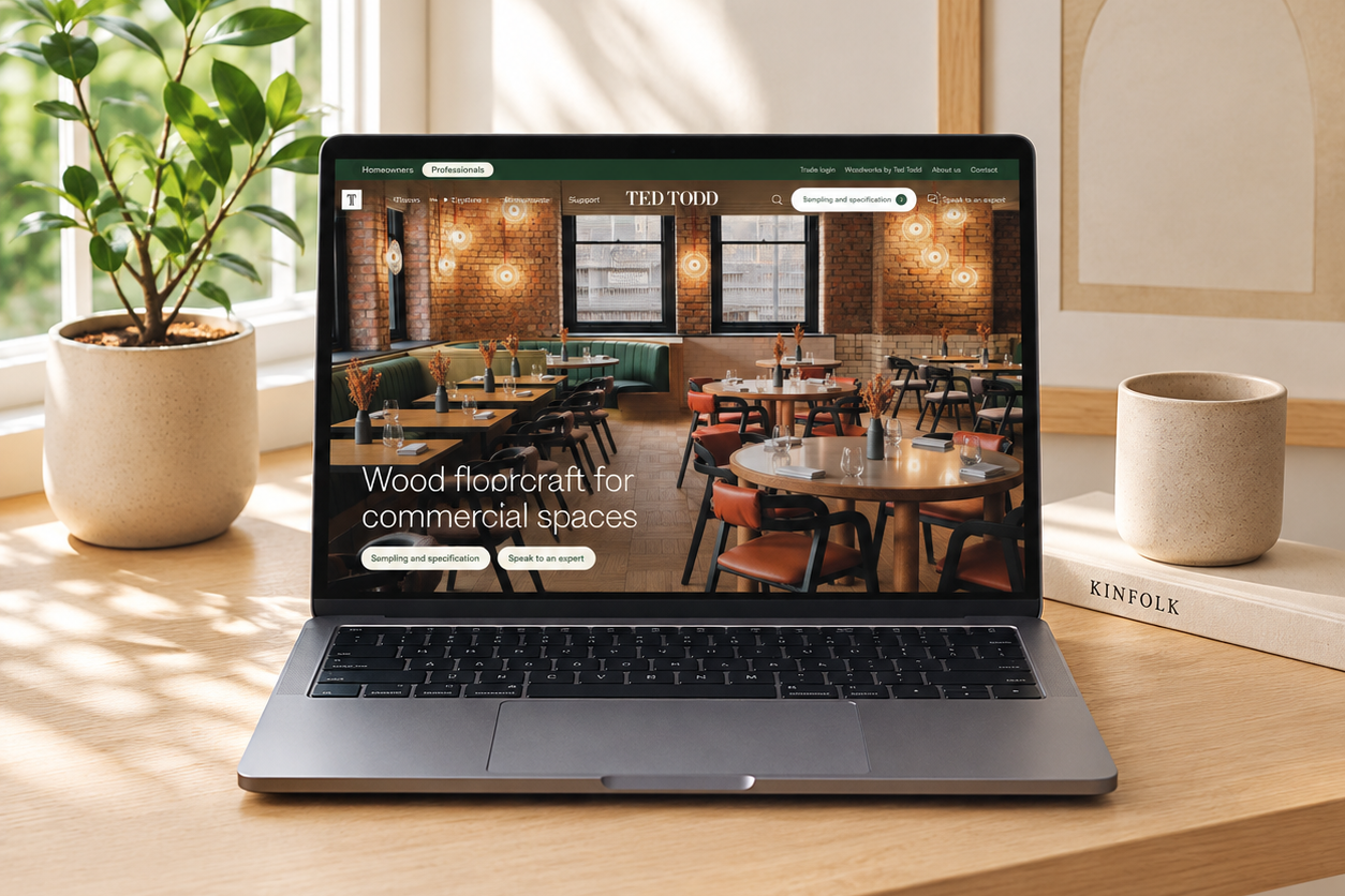 Laptop of landing page