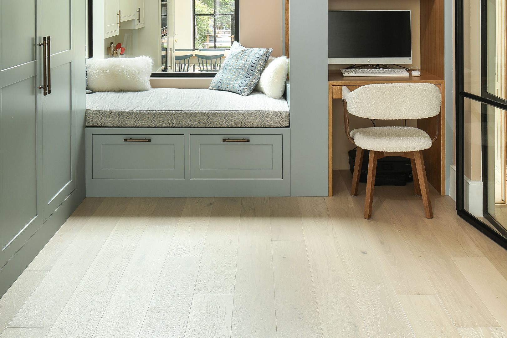 Study with layered Ted Todd wood flooring