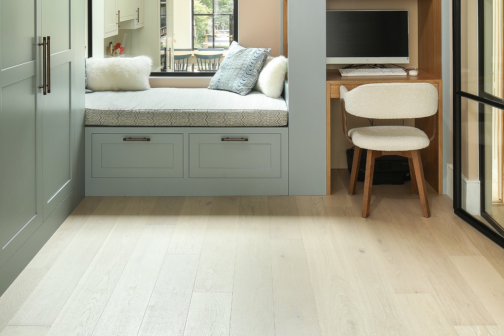 Study with layered Ted Todd wood flooring