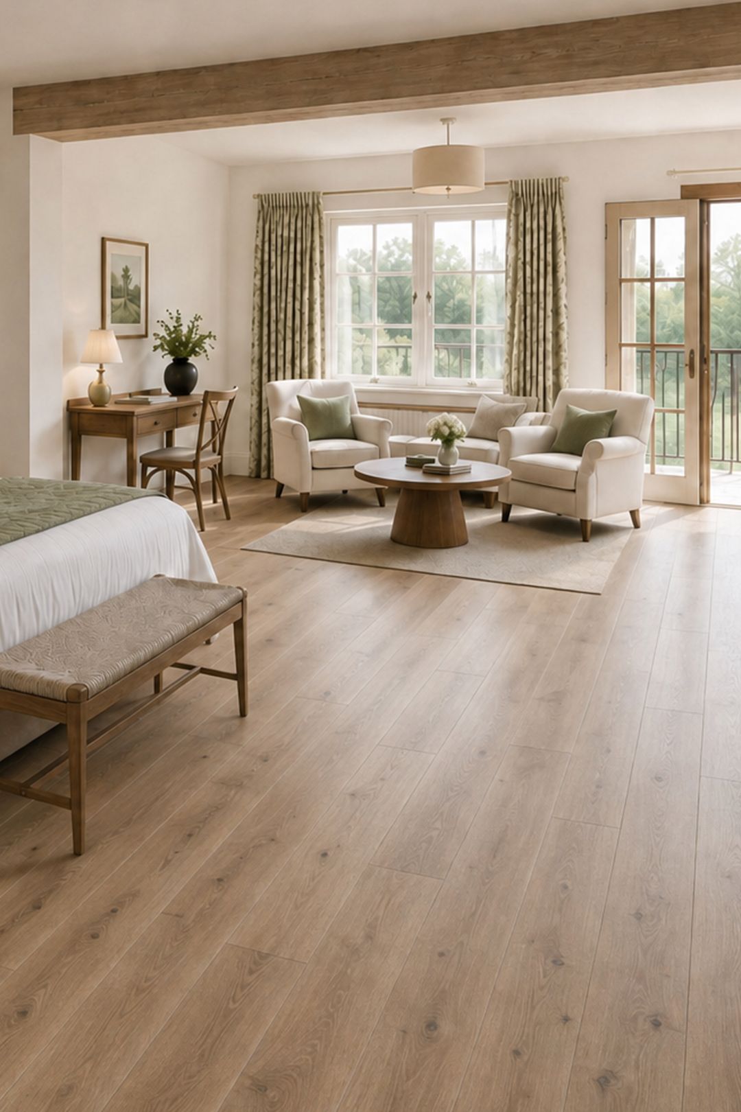 Hotel wood flooring interior