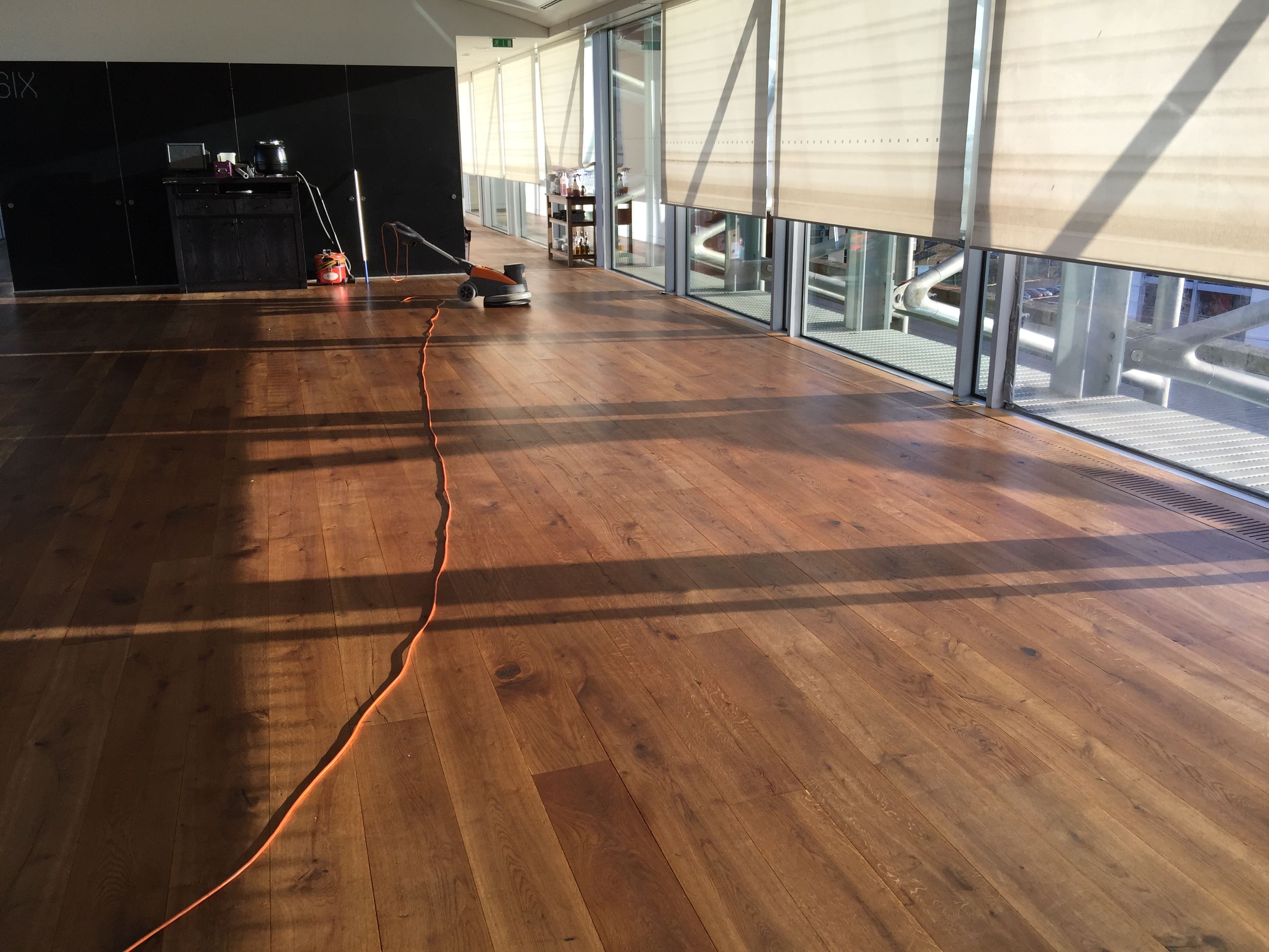 Workspace flooring installation