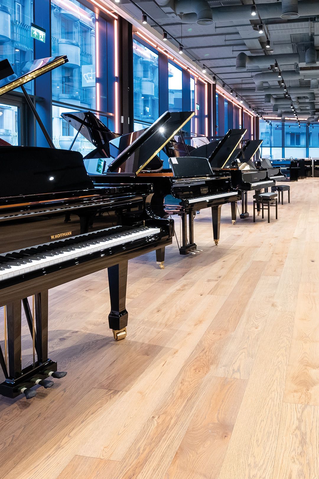 Retail wood flooring interior