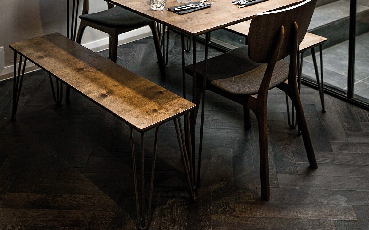 Ebony Oversize Herringbone from the Woodworks by Ted Todd Superwide collection | Architect/Designer: FAB Architects | Photography: Roarke Pearce (@foarke)
