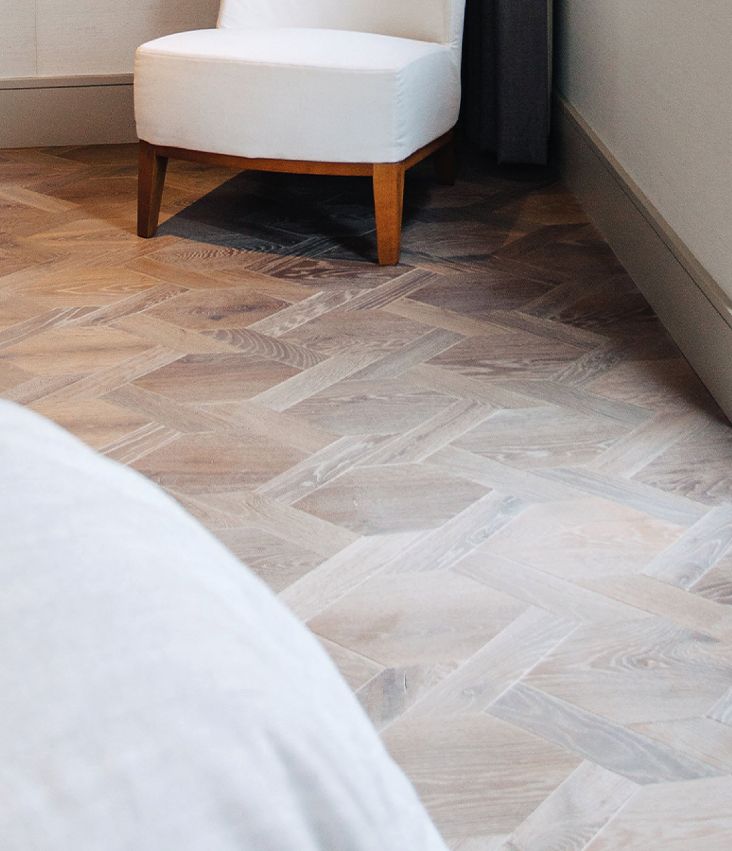 Patterned wood flooring