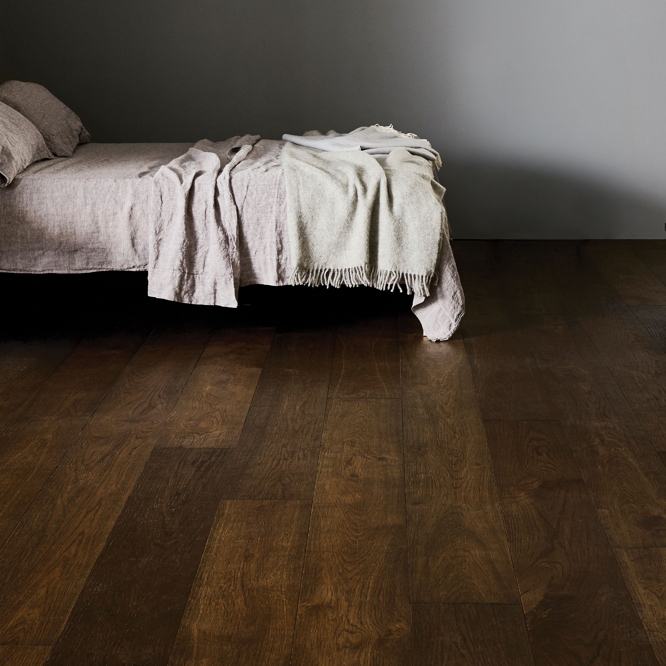 Dark wood flooring