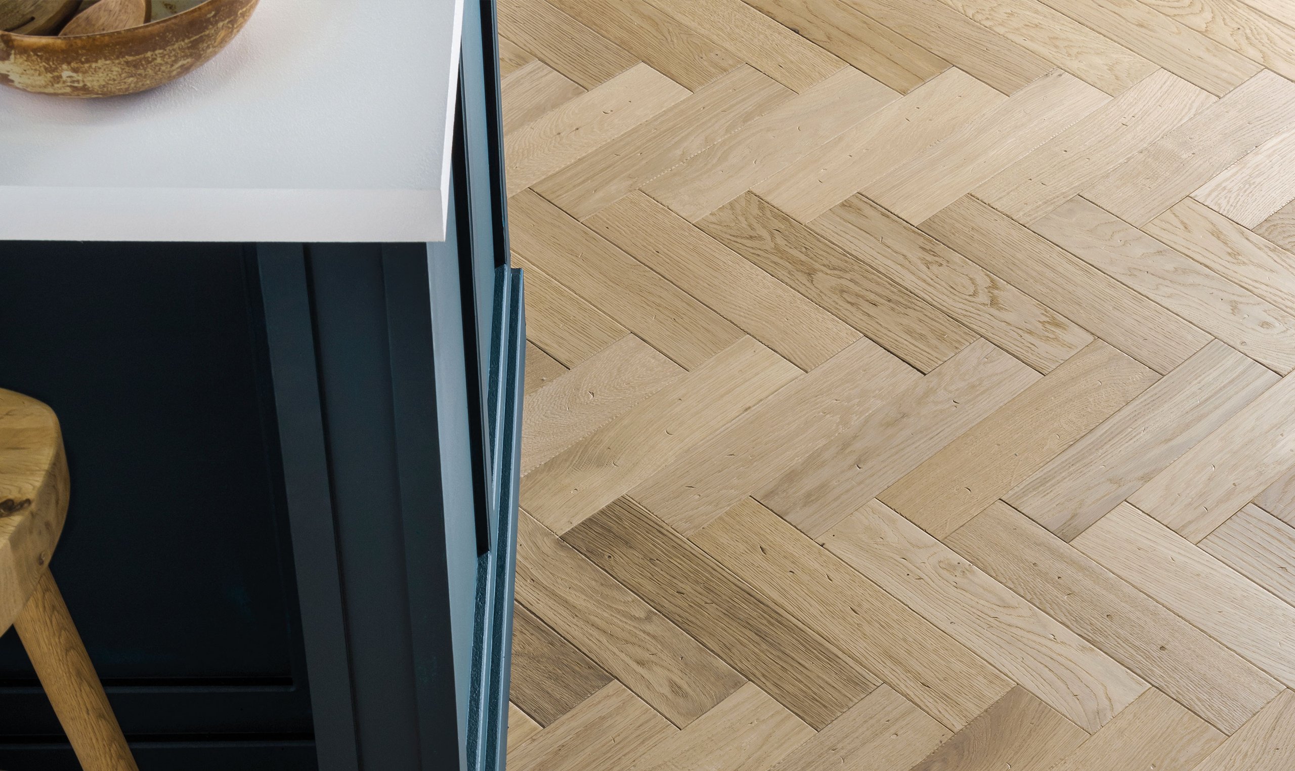Distressed wood flooring