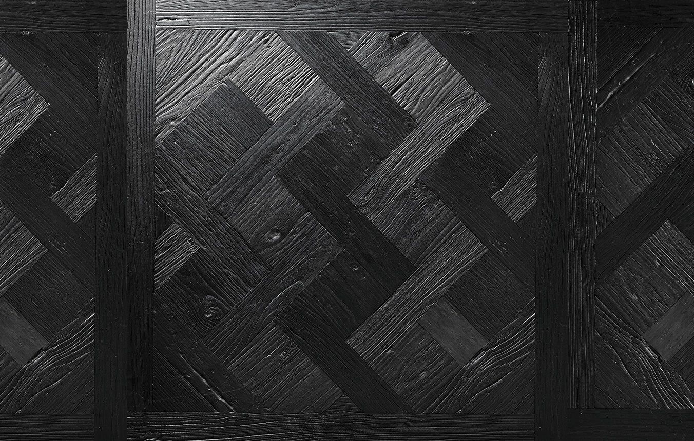 Jet Parquet de Versailles Panel, Woodworks by Ted Todd Carbonised Collection