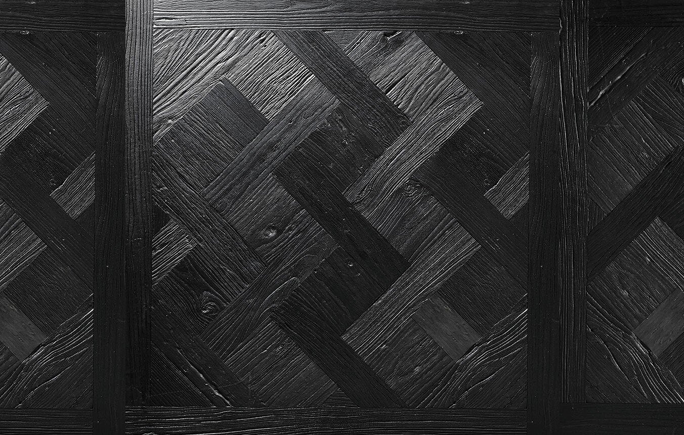 Jet Parquet de Versailles Panel, Woodworks by Ted Todd Carbonised Collection