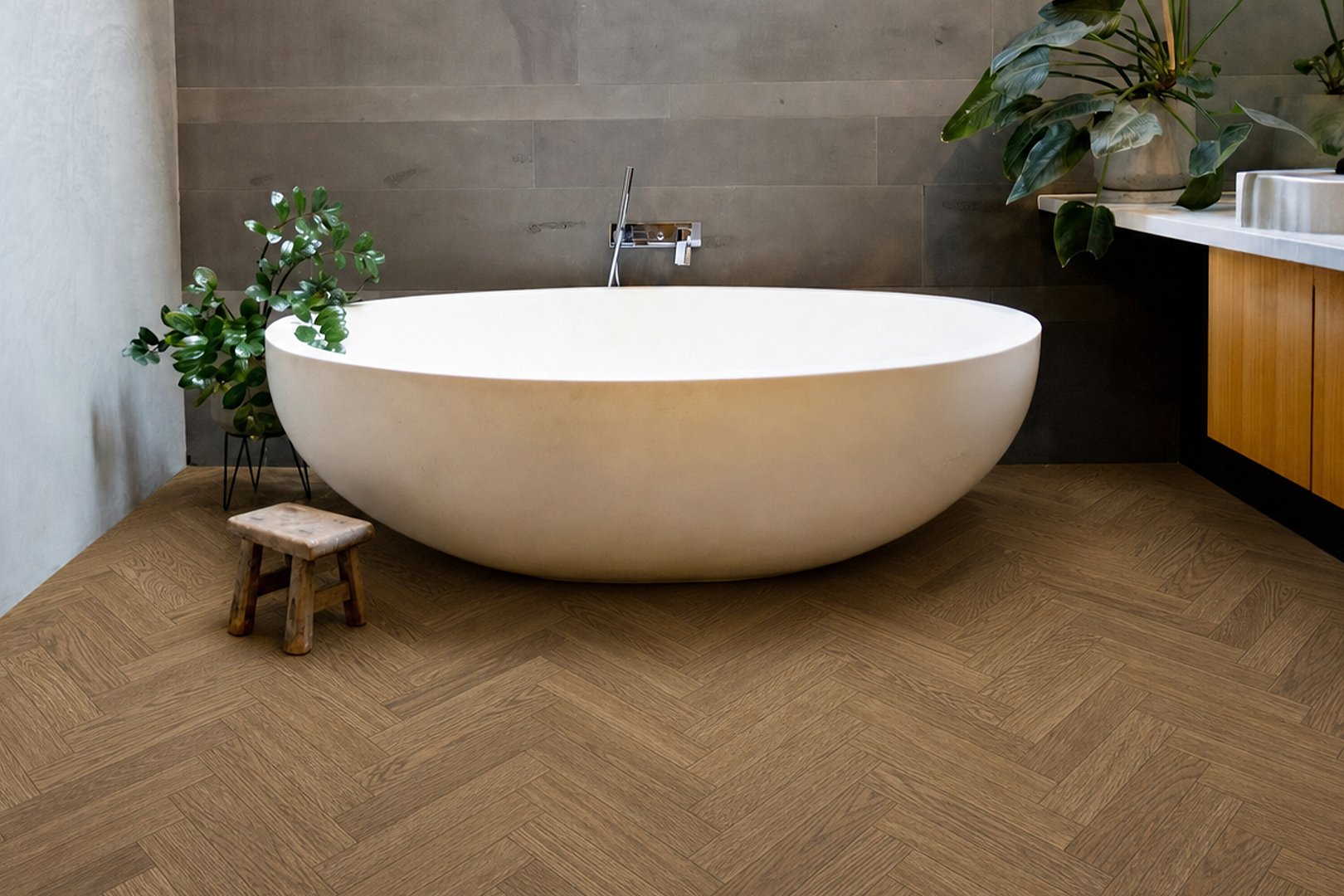 Bathroom statement image with Ted Todd flooring
