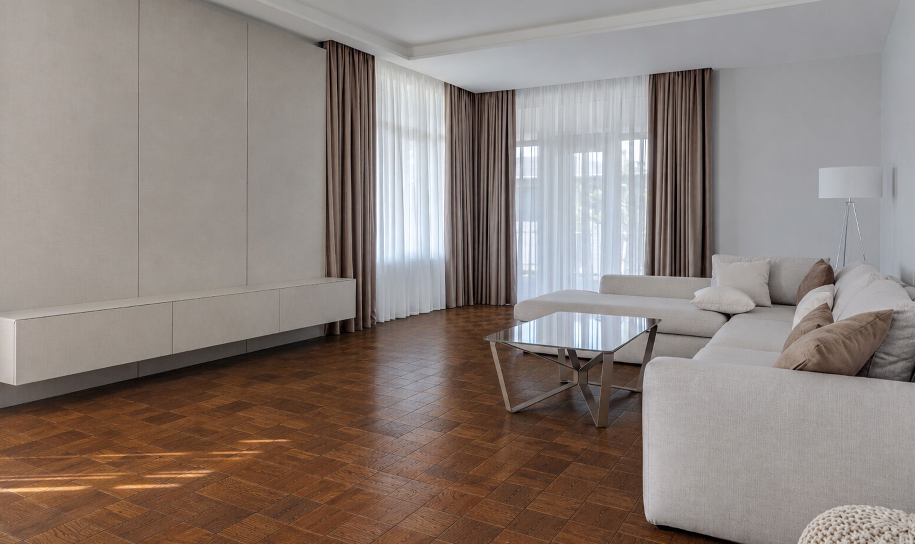 Square wood flooring