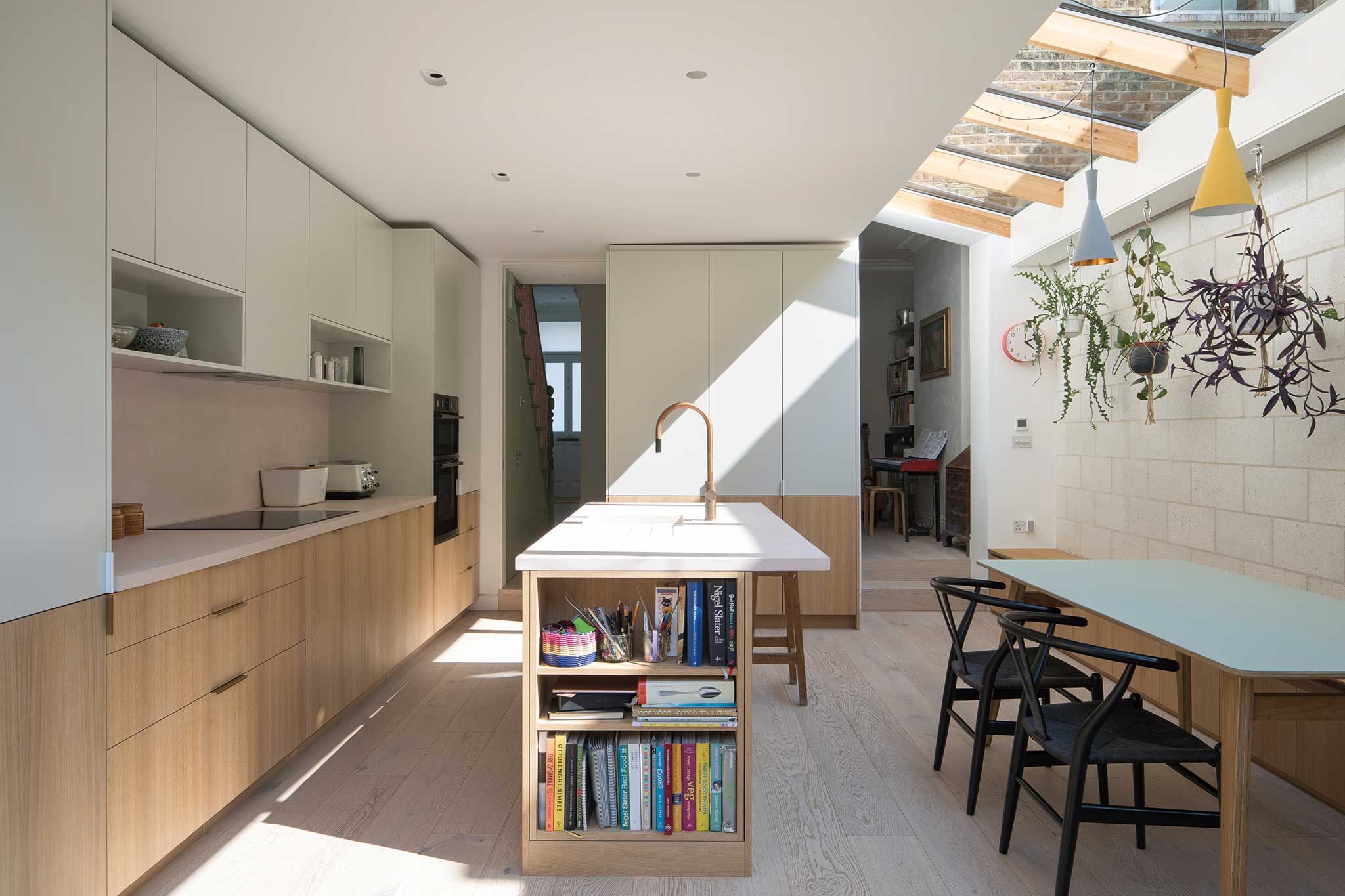 The Green House featuring Hollington Extra Wide Plank. Kitchen shot