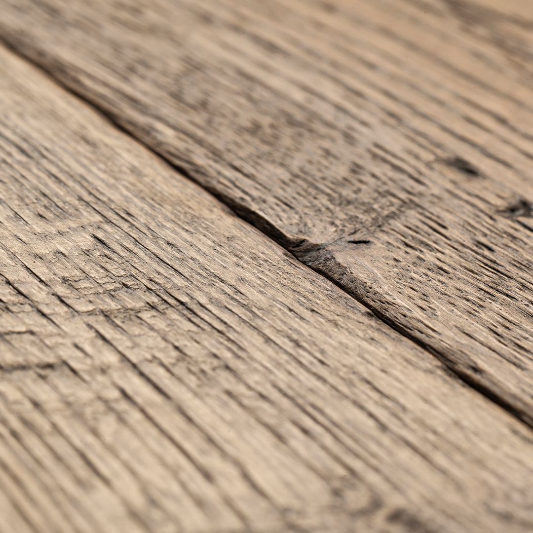 Plank wood flooring that is distressed 