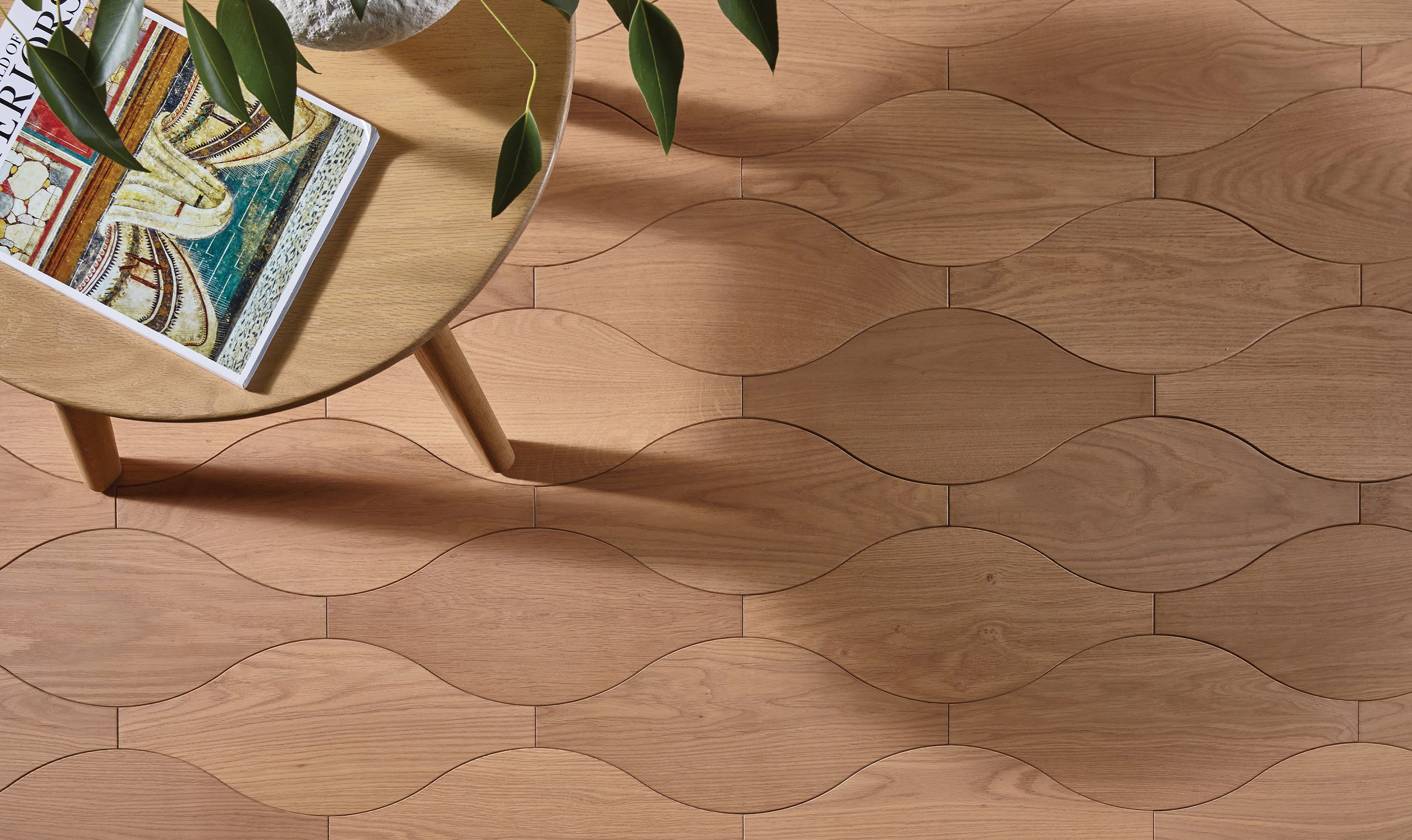 plank wood flooring in a seating area