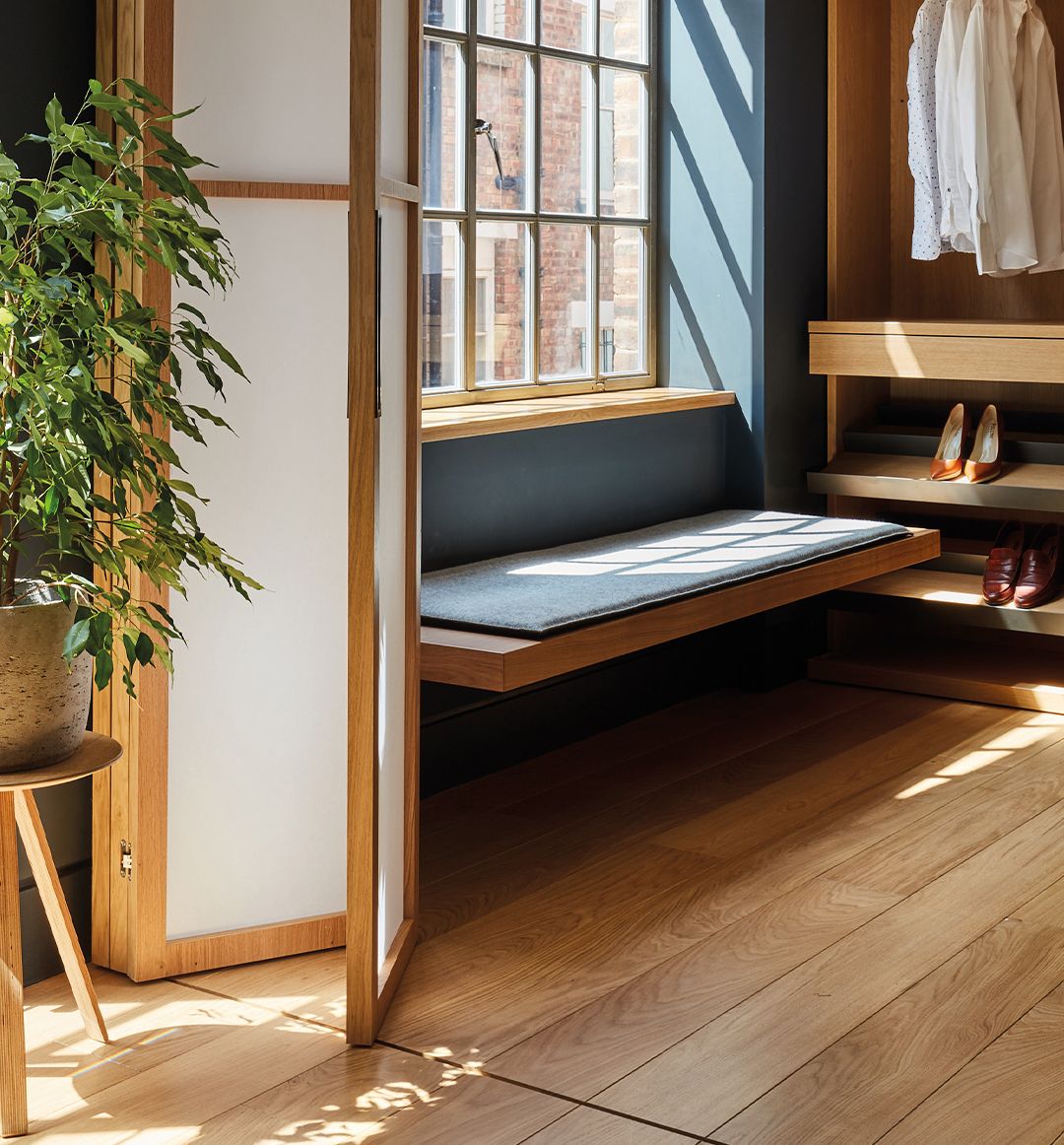 Close detail of Soho Loft wood flooring