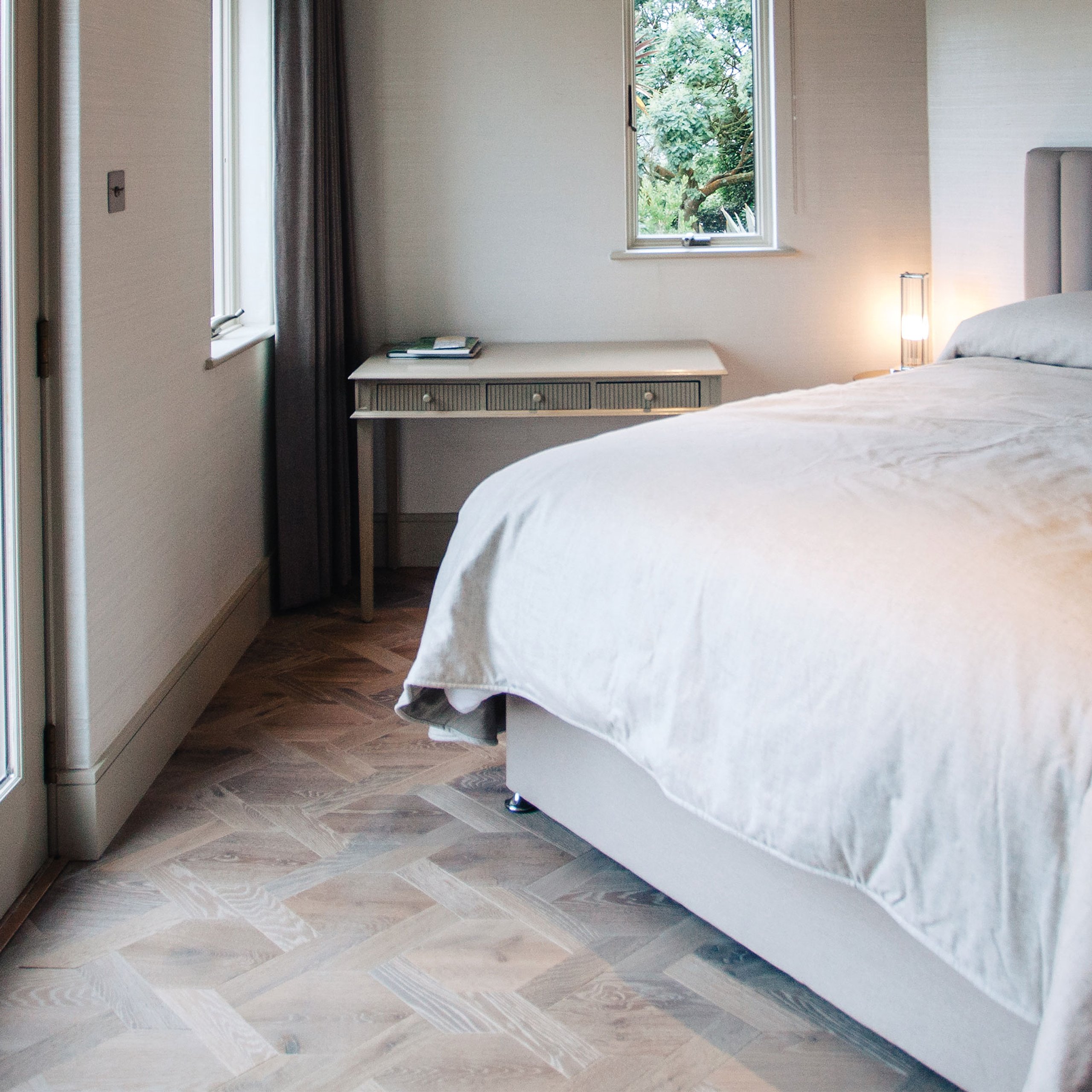 Patterned wood flooring