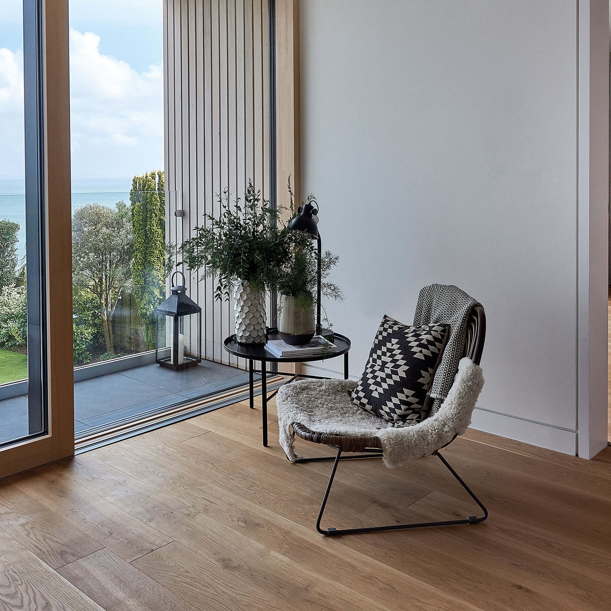 Smooth wood flooring