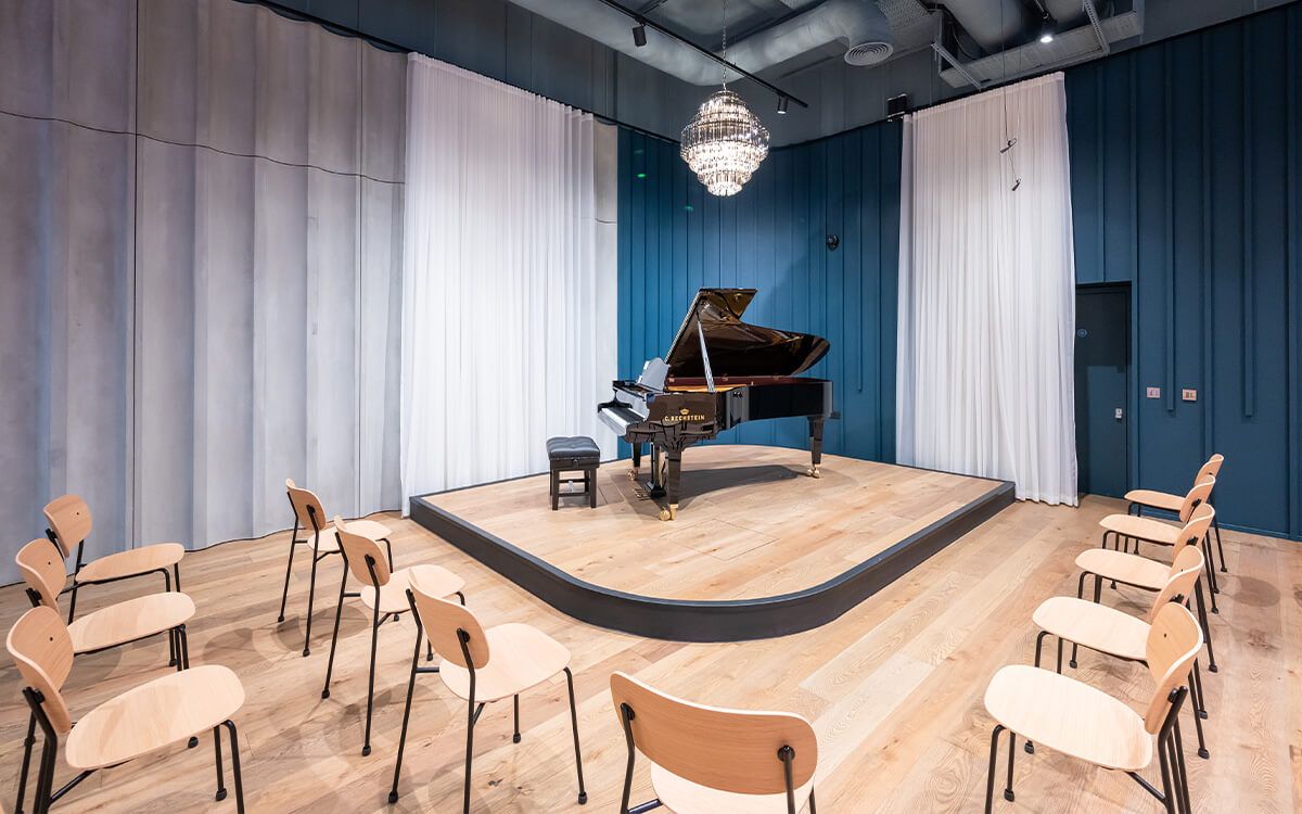Bechstein paino store interior, kennet plank, project collection 4